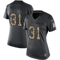 Nike San Francisco 49ers #31 Raheem Mostert Black Women's Stitched NFL Limited 2016 Salute to Service Jersey