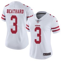 Nike San Francisco 49ers #3 C.J. Beathard White Women's Stitched NFL Vapor Untouchable Limited Jersey