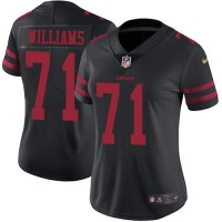 San Francisco San Francisco 49ers #71 Trent Williams Black Alternate Women's Stitched NFL Vapor Untouchable Limited Jersey