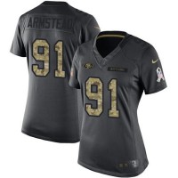 Nike San Francisco 49ers #91 Arik Armstead Black Women's Stitched NFL Limited 2016 Salute to Service Jersey