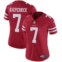 Nike San Francisco 49ers #7 Colin Kaepernick Red Team Color Women's Stitched NFL Vapor Untouchable Limited Jersey