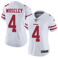 Nike San Francisco 49ers #4 Emmanuel Moseley White Women's Stitched NFL Vapor Untouchable Limited Jersey