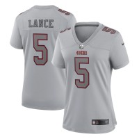 San Francisco San Francisco 49ers #5 Trey Lance Nike Women's Gray Atmosphere Fashion Game Jersey