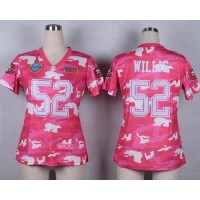 Nike San Francisco 49ers #52 Patrick Willis Pink Women's Stitched NFL Elite Camo Fashion Jersey