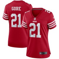 San Francisco San Francisco 49ers #21 Frank Gore Scarlet Women's 2022-23 Nike NFL Game Jersey