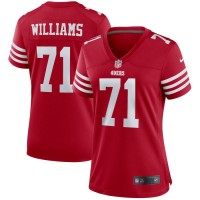 San Francisco San Francisco 49ers #71 Trent Williams Scarlet Women's 2022-23 Nike NFL Game Jersey