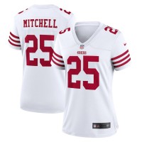 San Francisco San Francisco 49ers #25 Elijah Mitchell White Women's 2022-23 Nike NFL Game Jersey