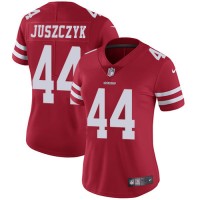 Nike San Francisco 49ers #44 Kyle Juszczyk Red Team Color Women's Stitched NFL Vapor Untouchable Limited Jersey