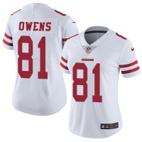 Nike San Francisco 49ers #81 Terrell Owens White Women's Stitched NFL Vapor Untouchable Limited Jersey