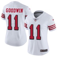 Nike San Francisco 49ers #11 Marquise Goodwin White Rush Women's Stitched NFL Vapor Untouchable Limited Jersey