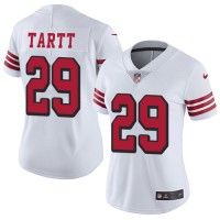Nike San Francisco 49ers #29 Jaquiski Tartt White Rush Women's Stitched NFL Vapor Untouchable Limited Jersey