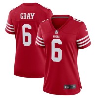 San Francisco San Francisco 49ers #6 Danny Gray Scarlet Women's 2022-23 Nike NFL Game Jersey