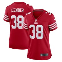 San Francisco San Francisco 49ers #38 Deommodore Lenoir Scarlet Women's 2022-23 Nike NFL Game Jersey
