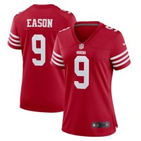 San Francisco San Francisco 49ers #9 Jacob Eason Scarlet Women's 2022-23 Nike NFL Game Jersey