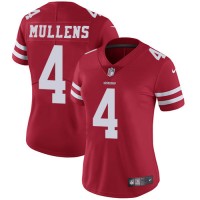 Nike San Francisco 49ers #4 Nick Mullens Red Team Color Women's Stitched NFL Vapor Untouchable Limited Jersey