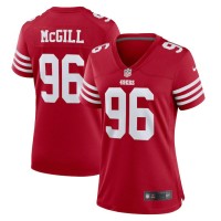 San Francisco San Francisco 49ers #96 Ty Mcgill Scarlet Women's 2022-23 Nike NFL Game Jersey