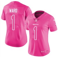 Nike San Francisco 49ers #1 Jimmie Ward Pink Women's Stitched NFL Limited Rush Fashion Jersey