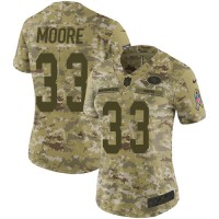 Nike San Francisco 49ers #33 Tarvarius Moore Camo Women's Stitched NFL Limited 2018 Salute To Service Jersey