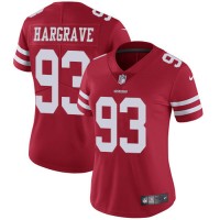 Nike San Francisco 49ers #93 Javon Hargrave Red Team Color Women's Stitched NFL Vapor Untouchable Limited Jersey