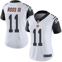 Nike Cincinnati Bengals #11 John Ross III White Women's Stitched NFL Limited Rush Jersey