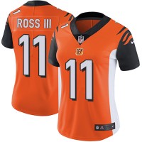 Nike Cincinnati Bengals #11 John Ross III Orange Alternate Women's Stitched NFL Vapor Untouchable Limited Jersey