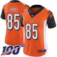 Nike Cincinnati Bengals #85 Tyler Eifert Orange Alternate Women's Stitched NFL 100th Season Vapor Limited Jersey