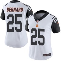 Nike Cincinnati Bengals #25 Giovani Bernard White Women's Stitched NFL Limited Rush Jersey