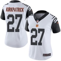 Nike Cincinnati Bengals #27 Dre Kirkpatrick White Women's Stitched NFL Limited Rush Jersey