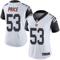 Nike Cincinnati Bengals #53 Billy Price White Women's Stitched NFL Limited Rush Jersey