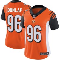 Nike Cincinnati Bengals #96 Carlos Dunlap Orange Alternate Women's Stitched NFL Vapor Untouchable Limited Jersey