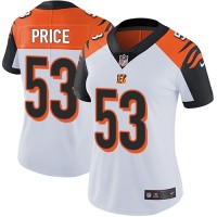 Nike Cincinnati Bengals #53 Billy Price White Women's Stitched NFL Vapor Untouchable Limited Jersey
