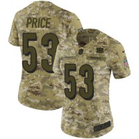 Nike Cincinnati Bengals #53 Billy Price Camo Women's Stitched NFL Limited 2018 Salute to Service Jersey