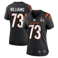 Cincinnati Cincinnati Bengals #73 Jonah Williams White Super Bowl LVI Patch Nike Women's Game Jersey