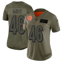 Nike Cincinnati Bengals #46 Clark Harris Camo Women's Stitched NFL Limited 2019 Salute to Service Jersey