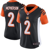 Nike Cincinnati Bengals #2 Evan McPherson Black Team Color Women's Stitched NFL Vapor Untouchable Limited Jersey