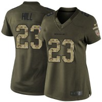 Nike Cincinnati Bengals #23 Daxton Hill Green Women's Stitched NFL Limited 2015 Salute to Service Jersey
