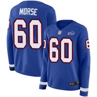 Nike Buffalo Bills #60 Mitch Morse Royal Blue Team Color Women's Stitched NFL Limited Therma Long Sleeve Jersey