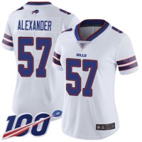 Nike Buffalo Bills #57 Lorenzo Alexander White Women's Stitched NFL 100th Season Vapor Limited Jersey