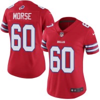Nike Buffalo Bills #60 Mitch Morse Red Women's Stitched NFL Limited Rush Jersey