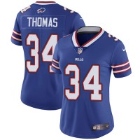 Nike Buffalo Bills #34 Thurman Thomas Royal Blue Team Color Women's Stitched NFL Vapor Untouchable Limited Jersey