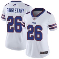 Nike Buffalo Bills #26 Devin Singletary White Women's Stitched NFL Vapor Untouchable Limited Jersey