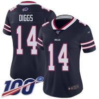 Nike Buffalo Bills #14 Stefon Diggs Navy Women's Stitched NFL Limited Inverted Legend 100th Season Jersey