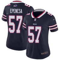 Nike Buffalo Bills #57 A.J. Epenesas Navy Women's Stitched NFL Limited Inverted Legend Jersey