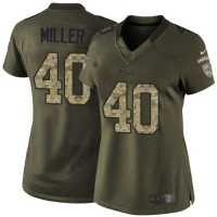 Nike Buffalo Bills #40 Von Miller Green Women's Stitched NFL Limited 2015 Salute to Service Jersey
