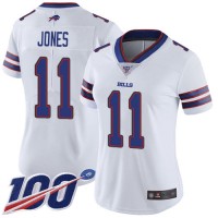 Nike Buffalo Bills #11 Zay Jones White Women's Stitched NFL 100th Season Vapor Limited Jersey