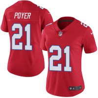 Nike Buffalo Bills #21 Jordan Poyer Red Women's Stitched NFL Limited Rush Jersey