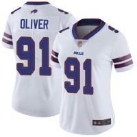 Nike Buffalo Bills #91 Ed Oliver White Women's Stitched NFL Vapor Untouchable Limited Jersey