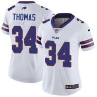 Nike Buffalo Bills #34 Thurman Thomas White Women's Stitched NFL Vapor Untouchable Limited Jersey