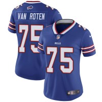 Nike Buffalo Bills #75 Greg Van Roten Royal Blue Team Color Women's Stitched NFL Vapor Untouchable Limited Jersey