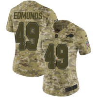 Nike Buffalo Bills #49 Tremaine Edmunds Camo Women's Stitched NFL Limited 2018 Salute to Service Jersey